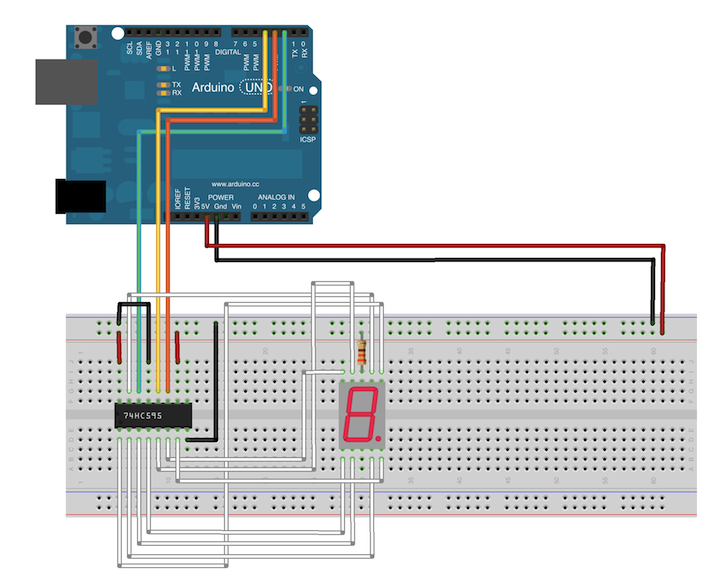 Shift Register Seven Segment