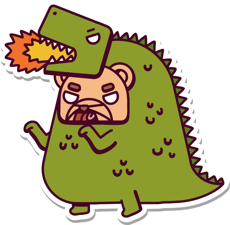 Hogzilla, PostHog's mascot as a city-stomping kaiju