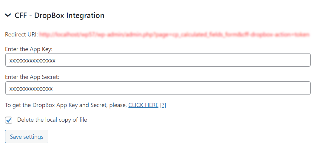 DropBox Add-on
