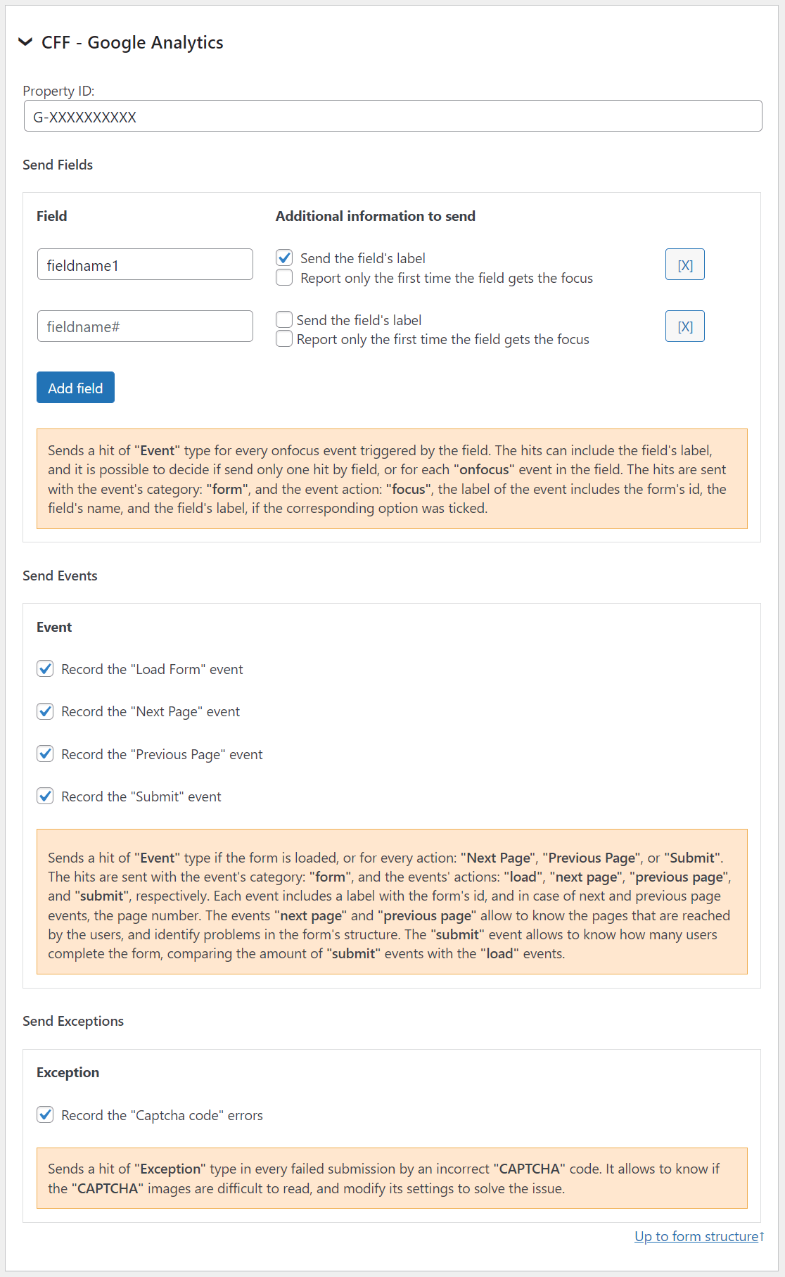 Google Analytics Settings
