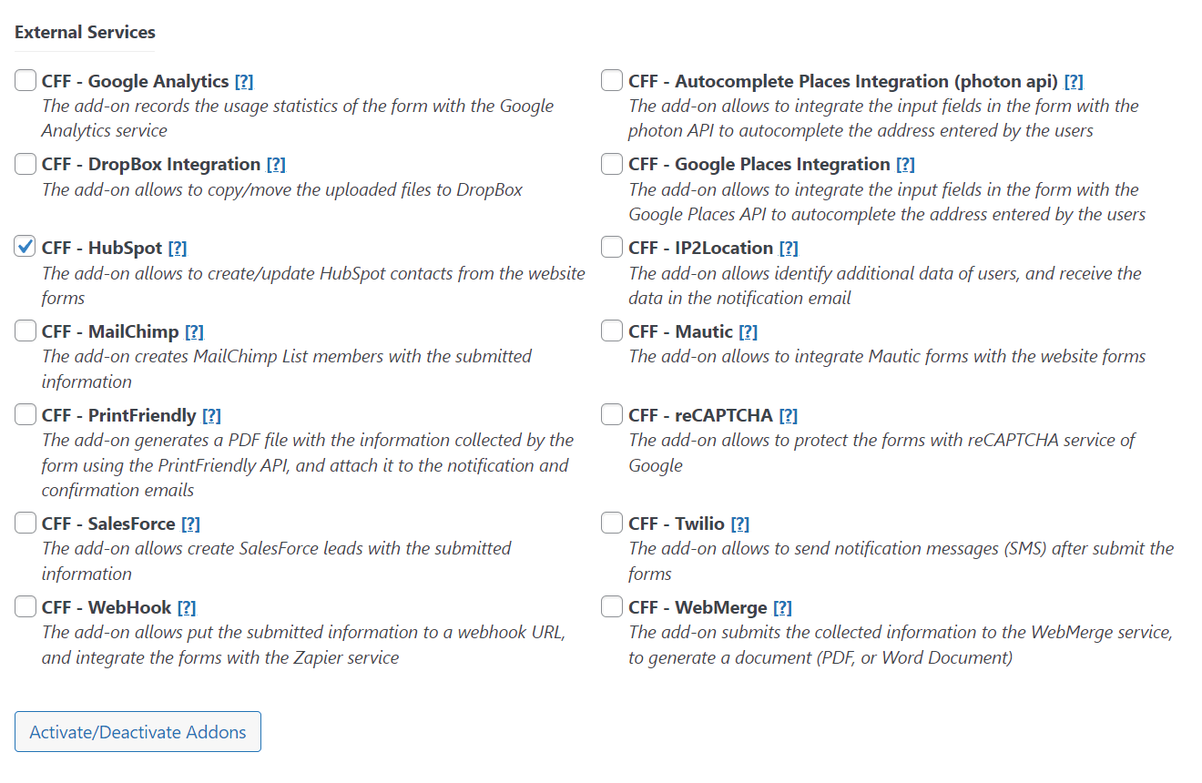 HubSpot Add-On