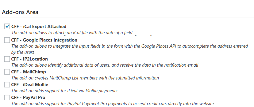 iCal Add-on