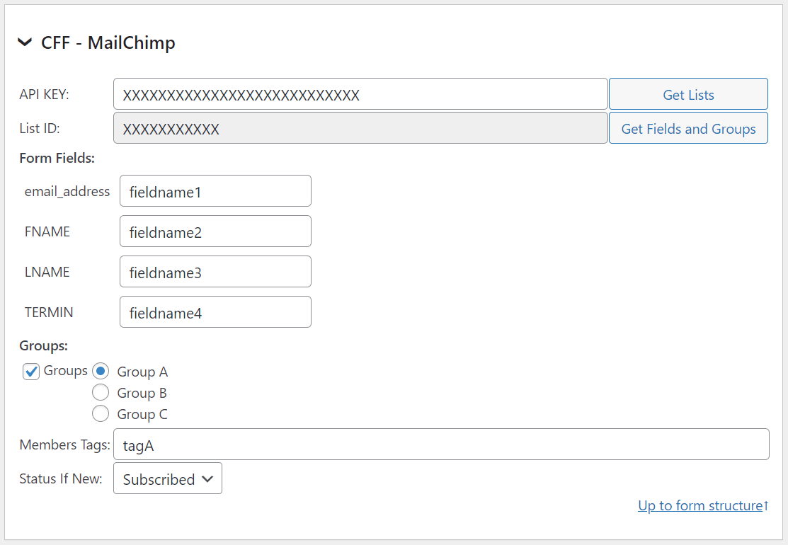 MailChimp Settings