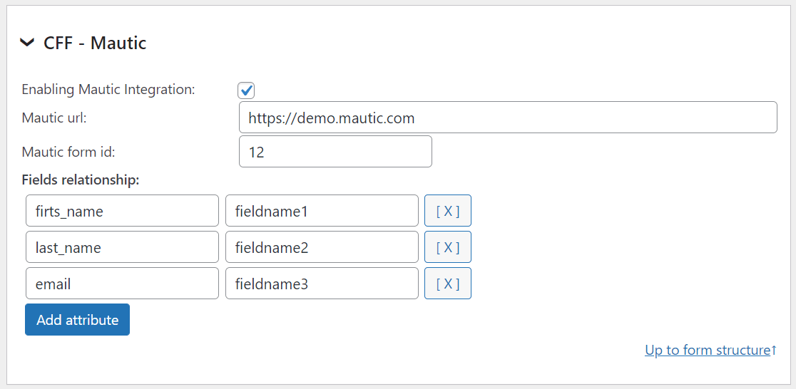 Mautic Settings