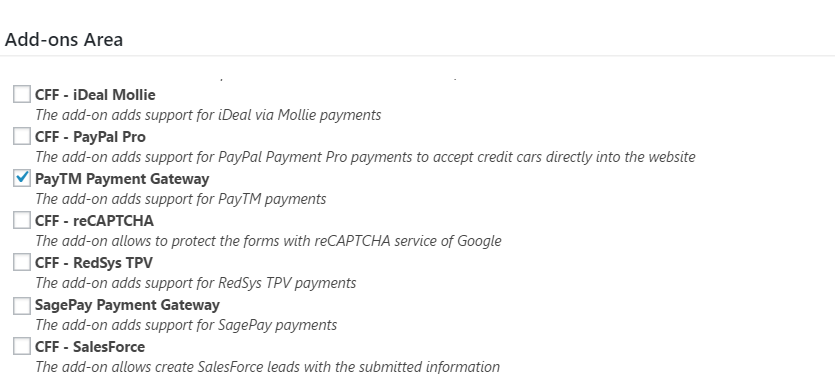 PayTM Add-On