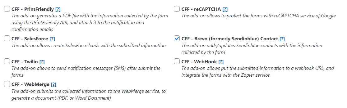 Brevo Add-on