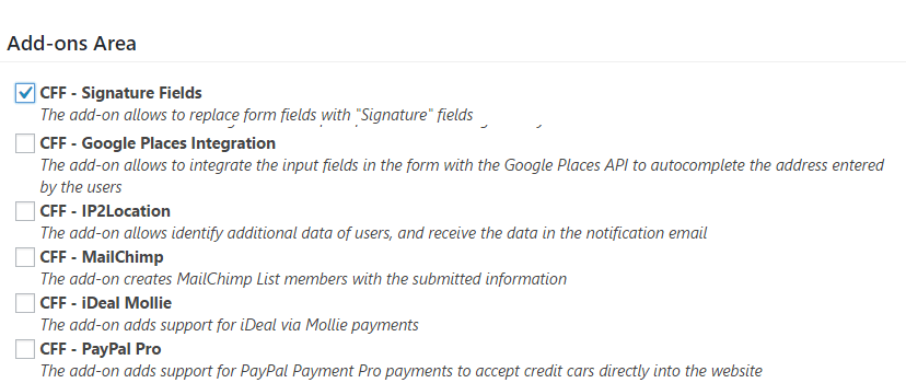Signature Add-on