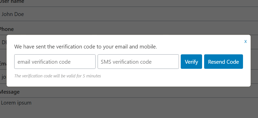 Verification Code Add-on