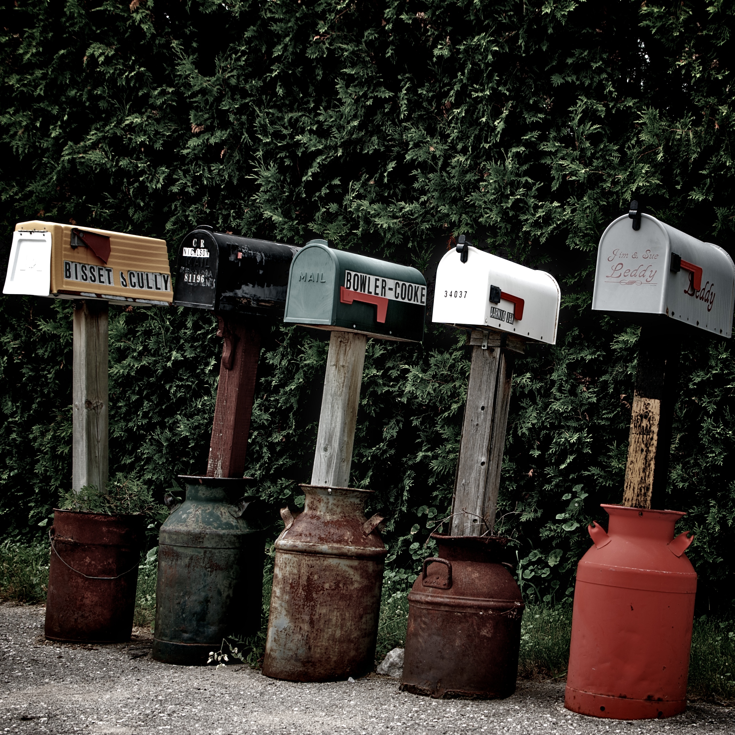 Letters gathered in a mailbox