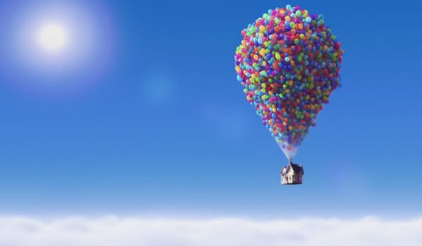 The whole movie revolves around the flying house and Carl’s attachment to it. Description from pickchur.com. I searched for this on bing.com/images: