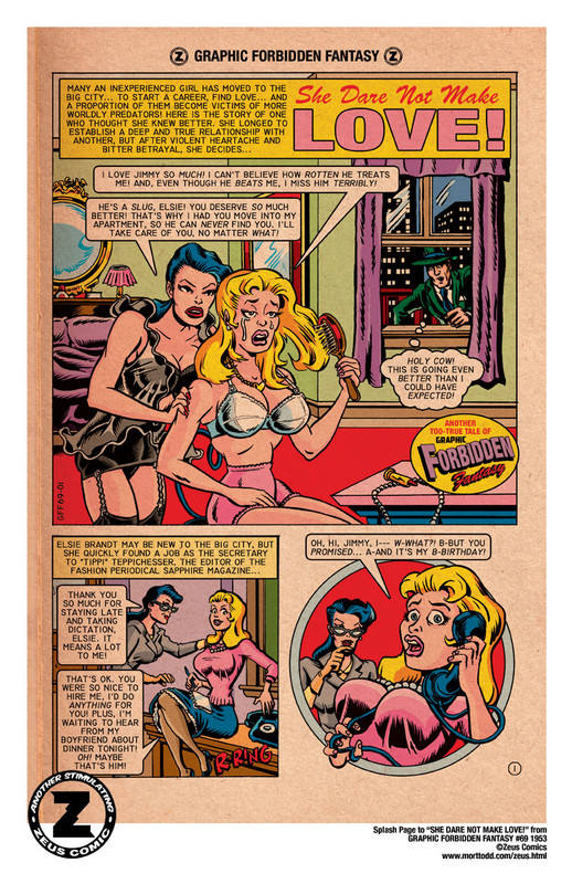 Splash Page to “SHE DARE NOT MAKE LOVE!”
Splash Page to “SHE DARE NOT MAKE LOVE!”