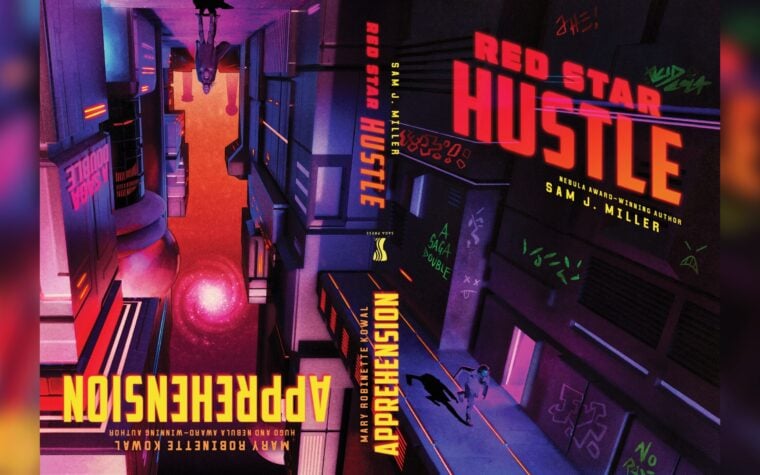 1000072263 Double cover of RED STAR HUSTLE and APPREHENSION, two novels