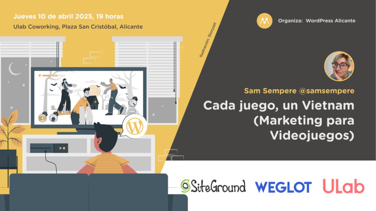 Charla "Cada juego, un Vietnam" sobre Marketing para Videojuegos con Sam Sempere