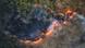 Aerial view of a forest fire. Aerial view of a forest fire.