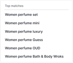 Search merchandising interface for boosting products, pinning results, and running promotional campaigns.