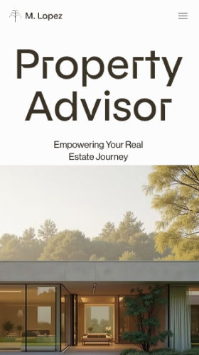 Wix real estate template for a property advisor and consultant