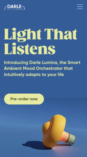 Wix landing page template for a smart home product pre-order campaign