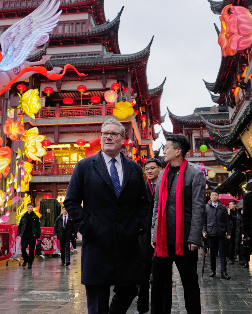 1月,英国首相斯塔默在上海。