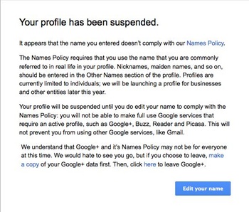 Google suspension notice: click to embiggen