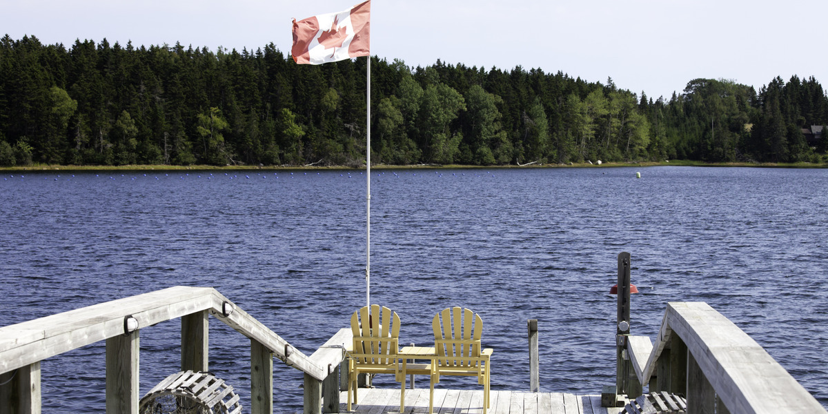 Boat Deck With Lobster Trap | Trans Canada Trail Boat deck with lobster trap,Halifax,Nova Scotia,Canada.