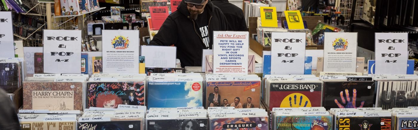 We Have a Large Selection of Vinyl Records Record Section