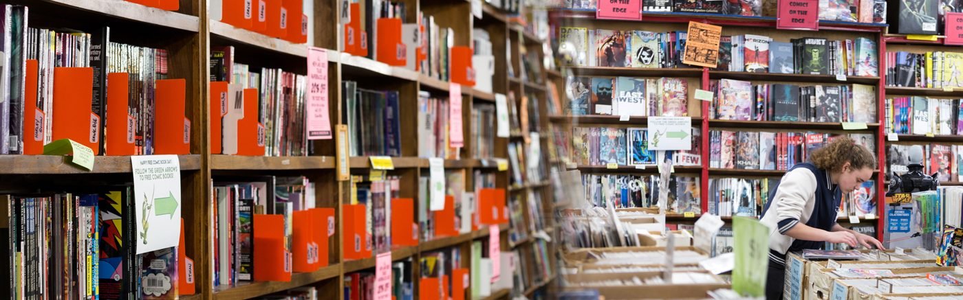 We Have a Large Selection of Trades, Back Issues, and New Comics!