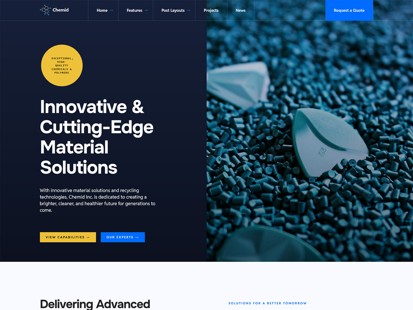 Chemid - Industrial Processes & Laboratory Services WordPress Theme