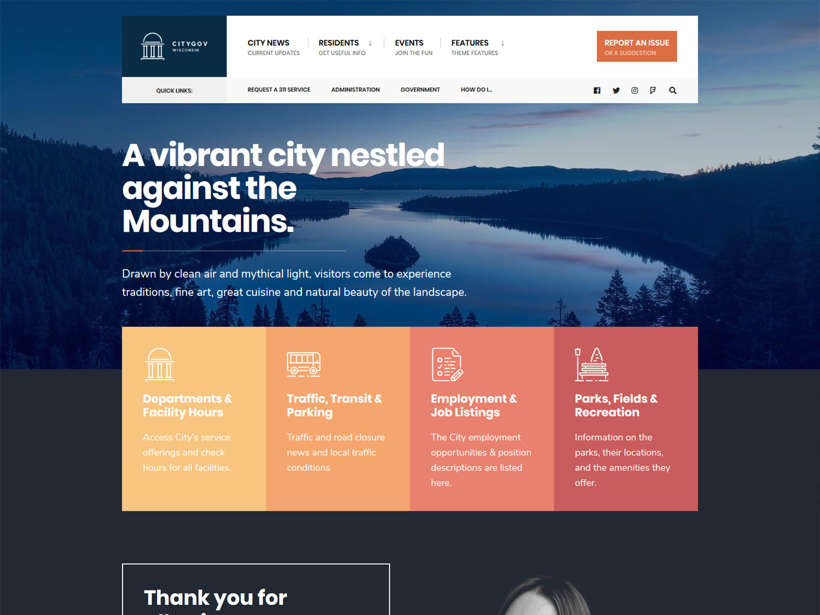 CityGov - City Government & Municipal WordPress Theme
