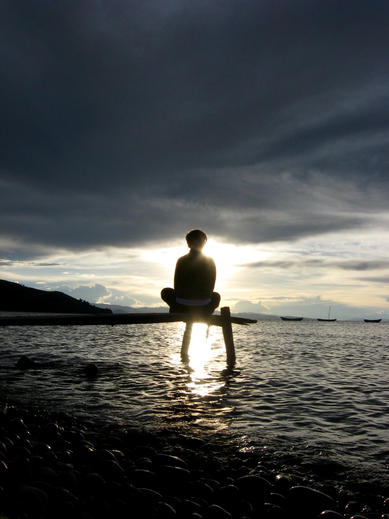 Yoga and meditation on Lake Titicaca Bolivia