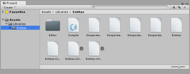 Unity folders after import