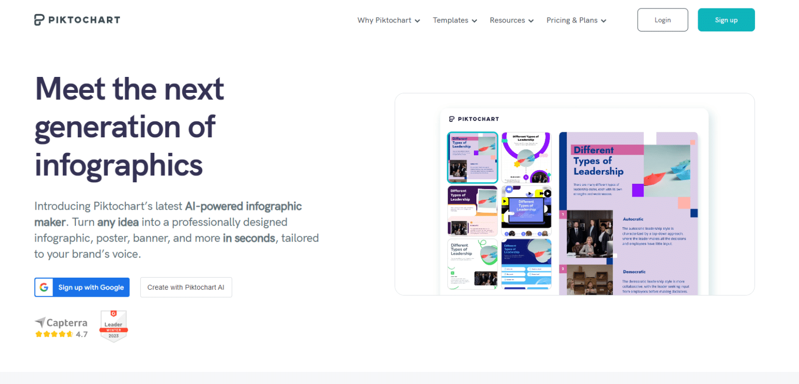 Piktochart survey reporting tool