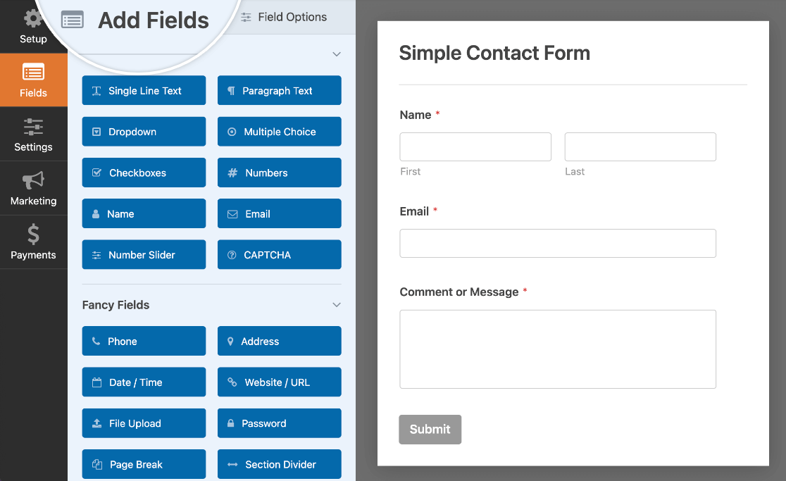 add-fields - WPForms Adding fields in WPForms