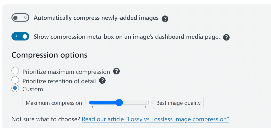 WP Optimize Image Compression - WPForms WP Optimize image compression