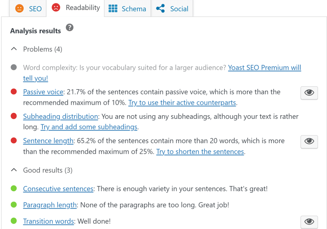 Yoast SEO Content Analysis - WPForms Yoast SEO content analysis