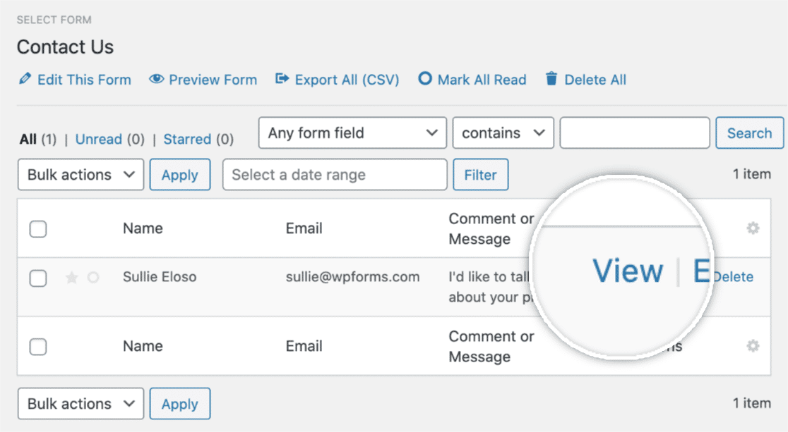 View-Form-Entry-Details - WPForms Viewing form entry details in WPForms