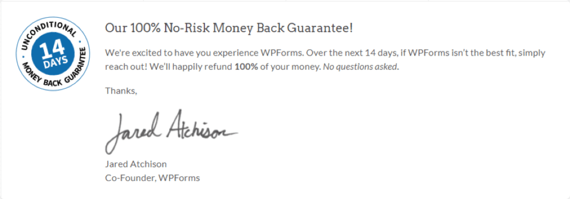 WPForms 14 days money back guarantee - WPForms WPForms-14-days-money-back-guarantee