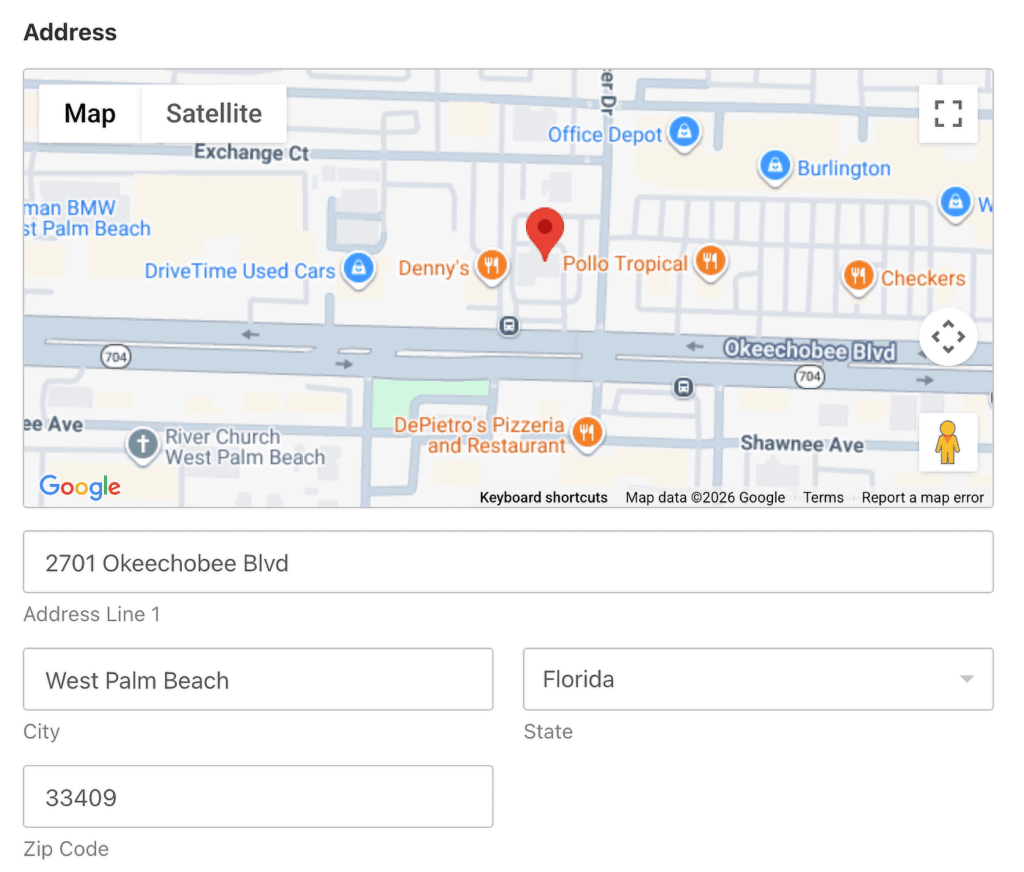 address autocomplete example
