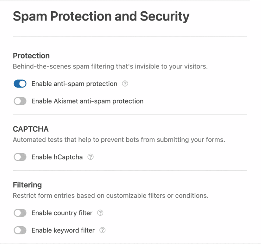 Anti-Spam Tools in WPForms - WPForms WPForms anti spam