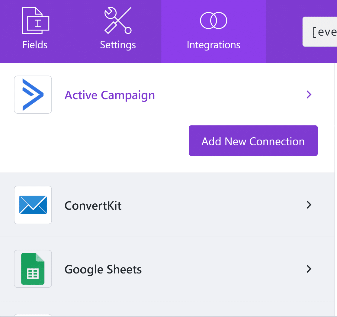 Everest Forms Integrations - WPForms Everest Forms integrations