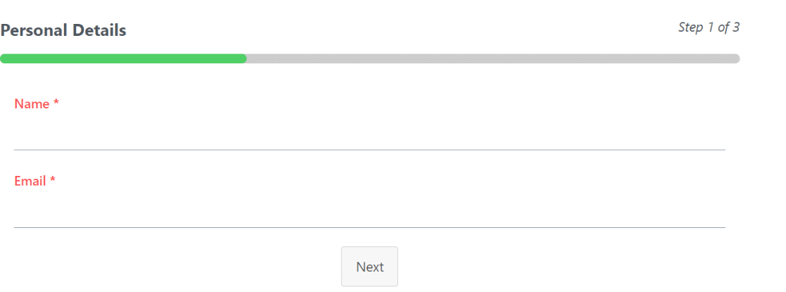 Everest Multi Part Form - WPForms A multi-part form in Everest