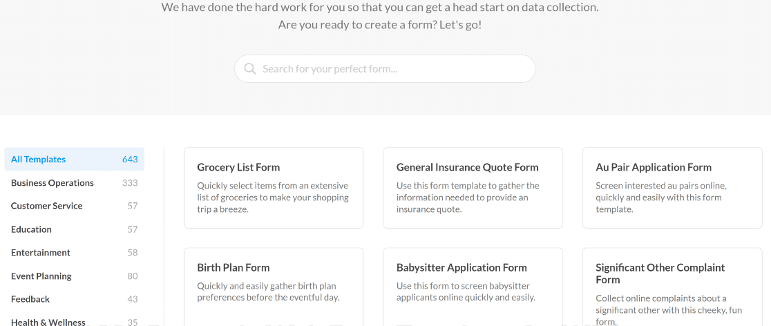 WPForms Template Library - WPForms WPForms template library