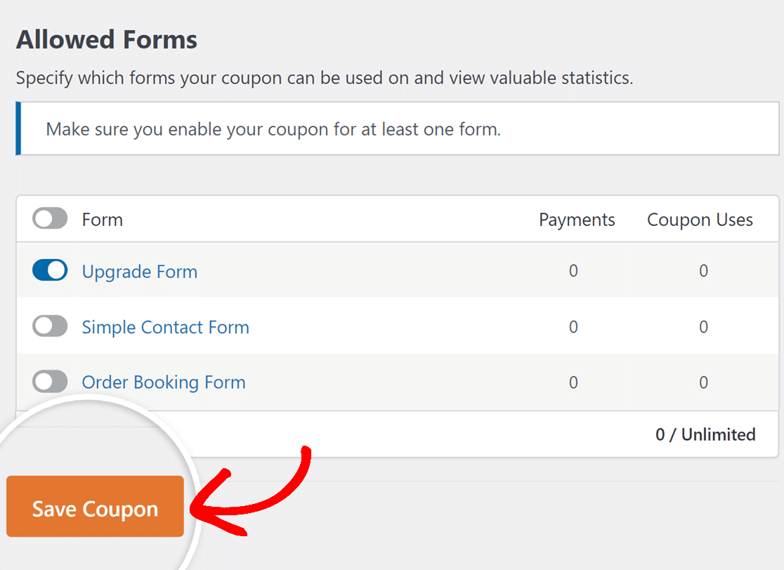 bouton-enregistrer-coupon - WPForms Bouton d'enregistrement du coupon