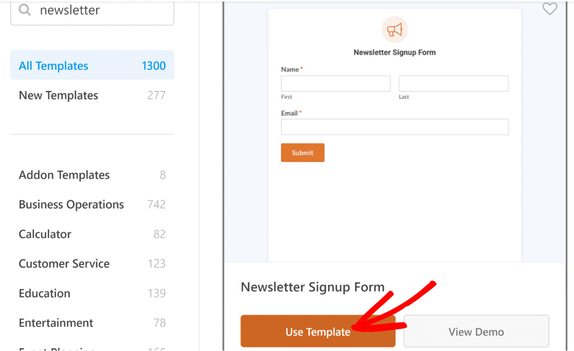 Use the Newsletter Template - WPForms Use the newsletter template
