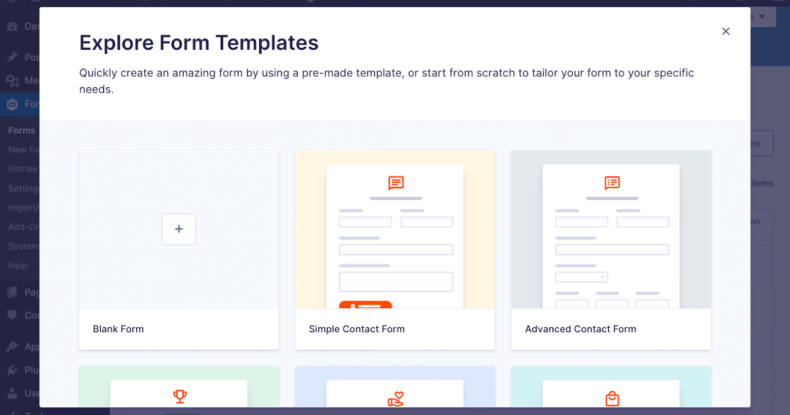 Exploring Gravity Forms templates
