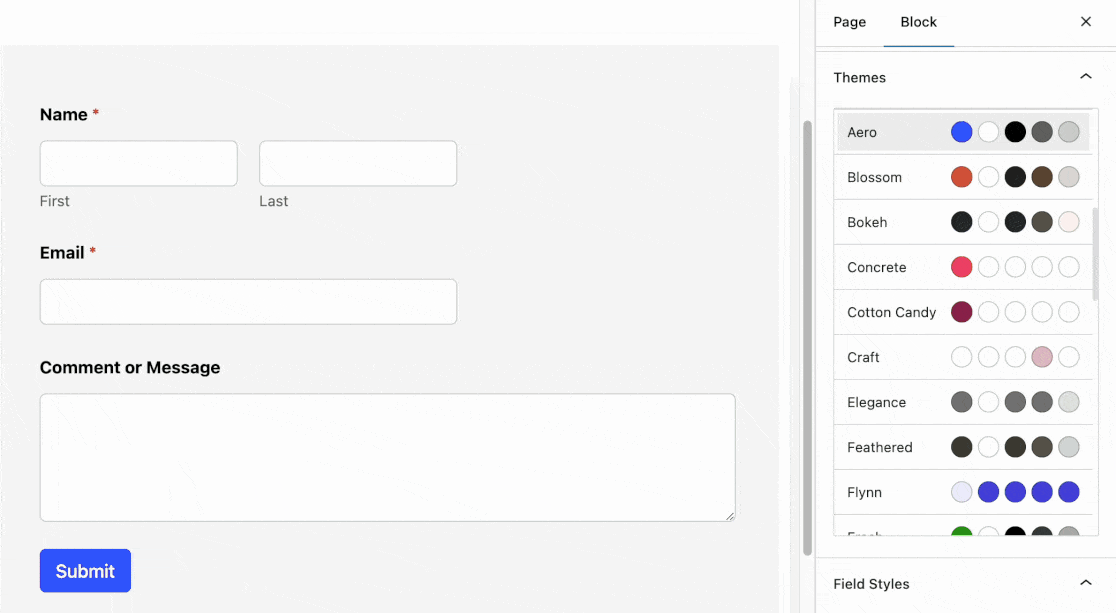 Form Themes - WPForms Form Themes