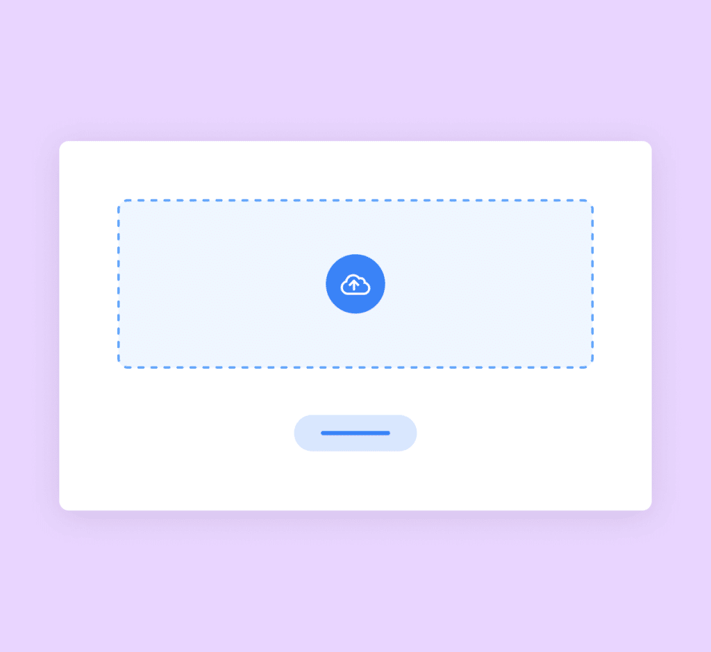 Illustration einer Datei-Upload-Oberfläche auf einer Webseite