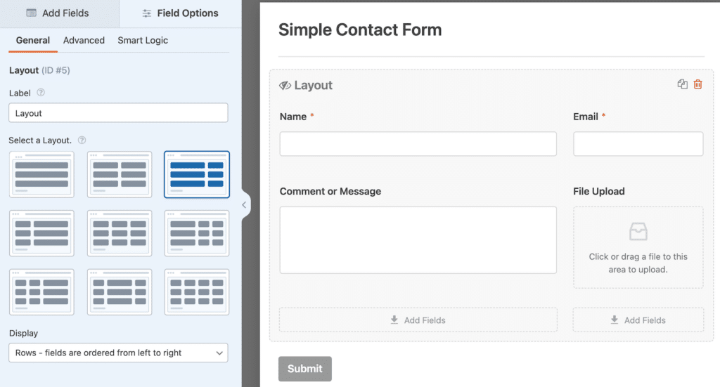 form layouts