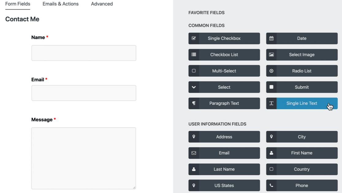 Drag field onto form in Ninja Forms - WPForms Drag field onto form in Ninja Forms