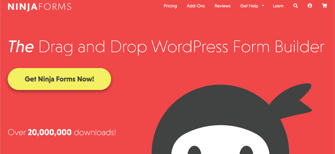 Ninja Forms homepage - WPForms Ninja Forms homepage