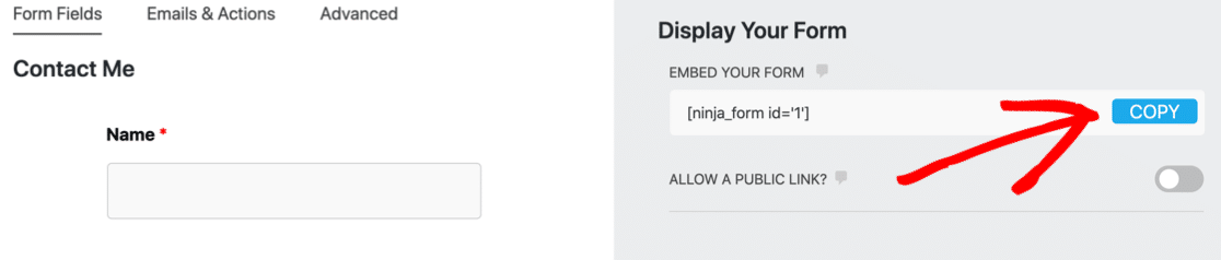 Publish your form in Ninja Forms - WPForms Publish your form in Ninja Forms